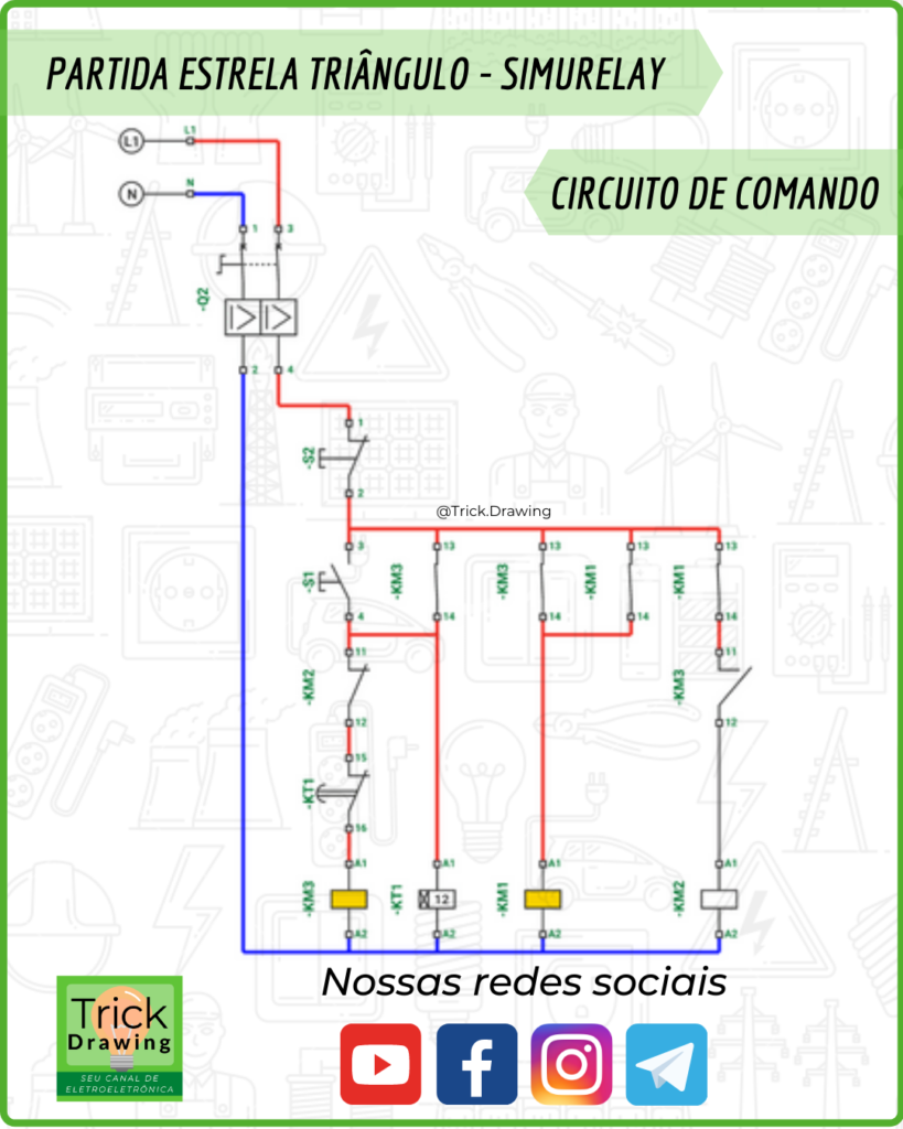 Partida estrela triângulo - simurelay