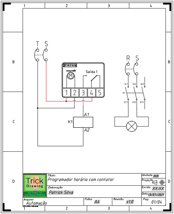 programador horário com contator